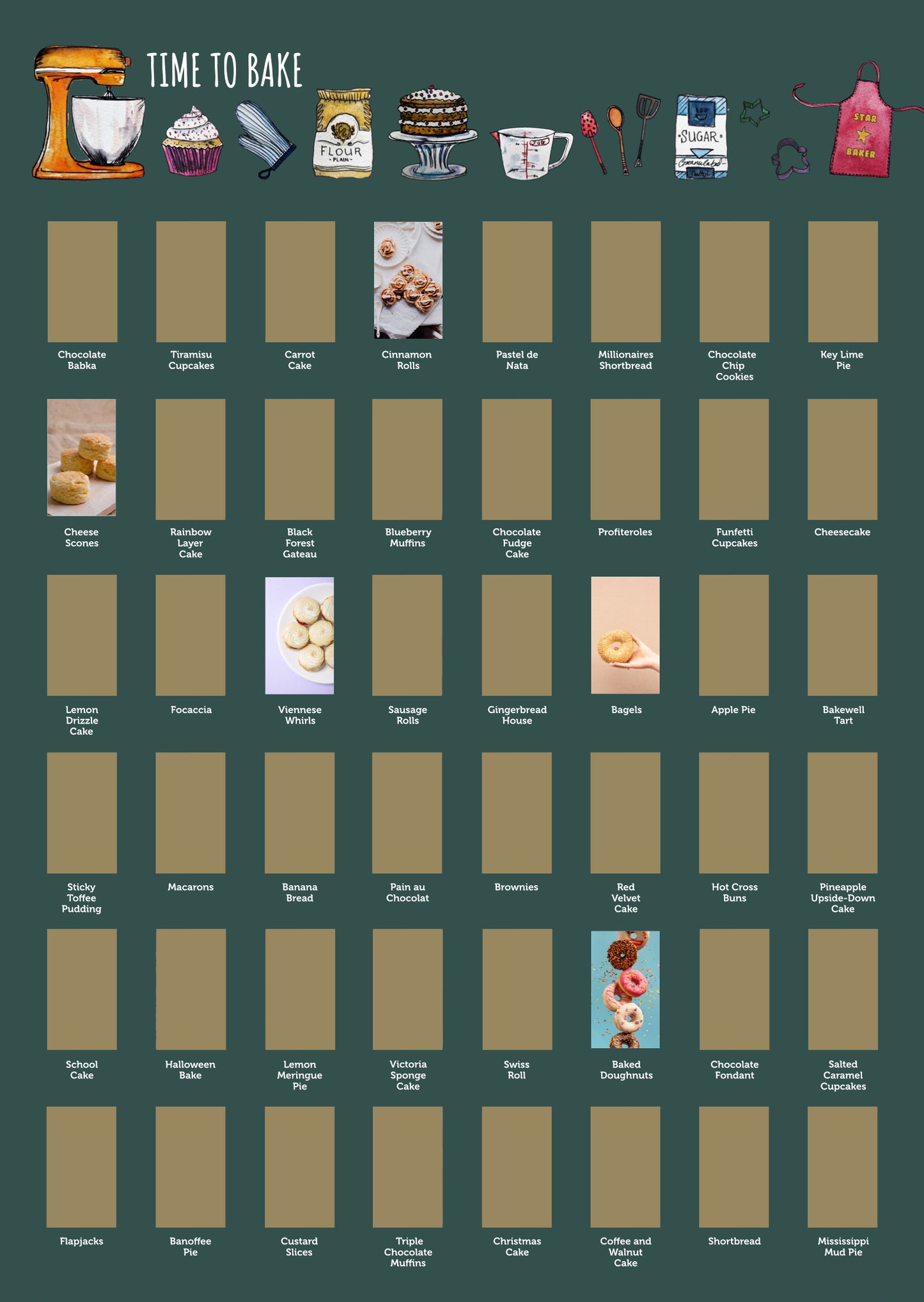 Time to Bake Scratch off Print