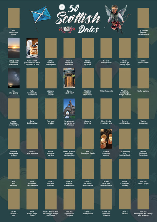 Scottish Dates Scratch off Print