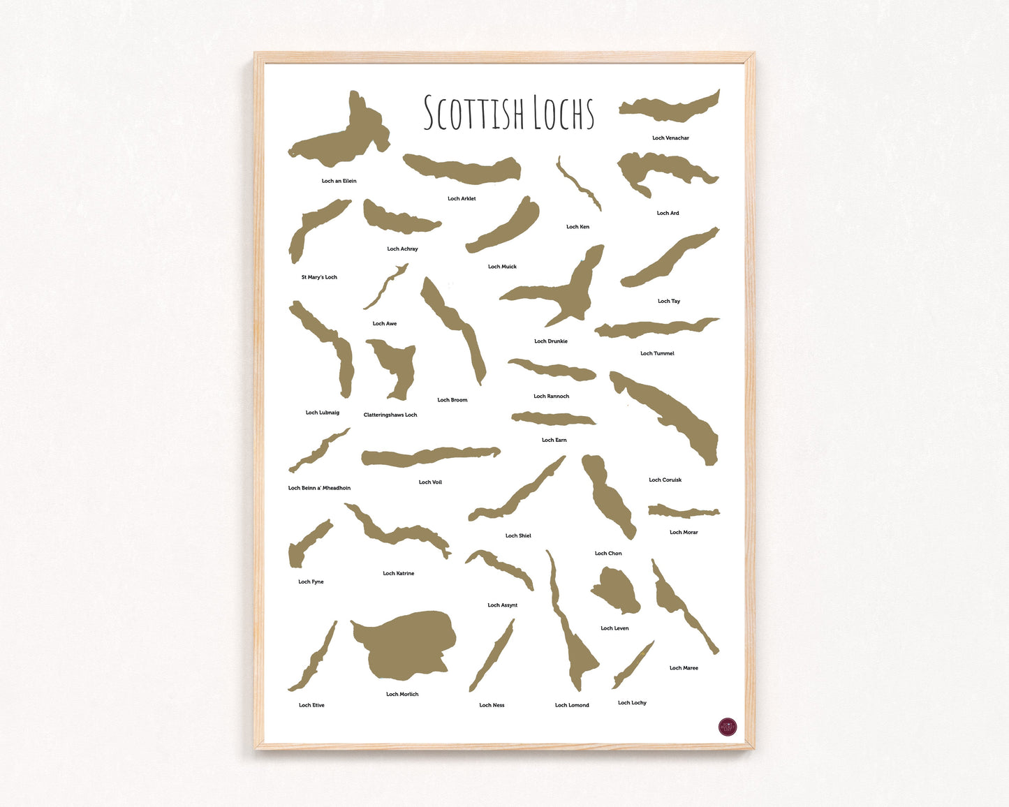 Scottish Lochs Scratch off Print