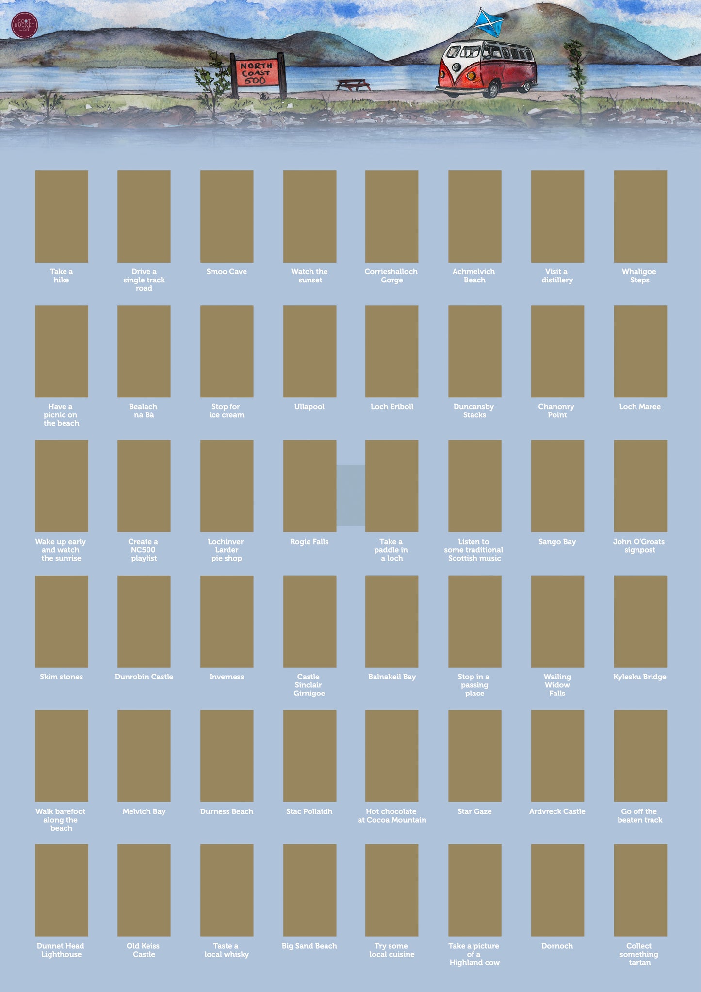 North Coast 500 Scratch off Print