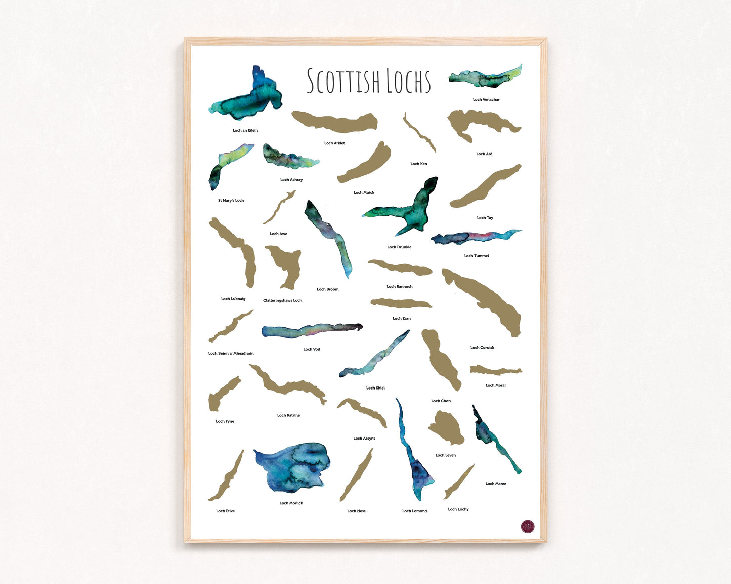 Scottish Lochs Scratch off Print