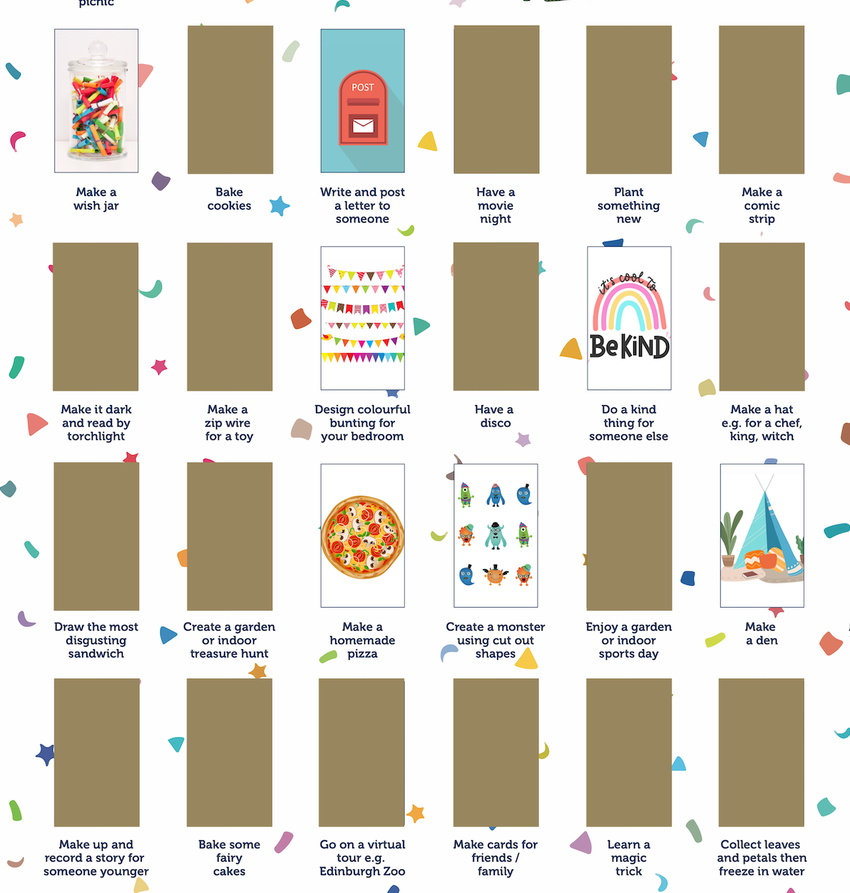 Kids Activities Scratch off Print