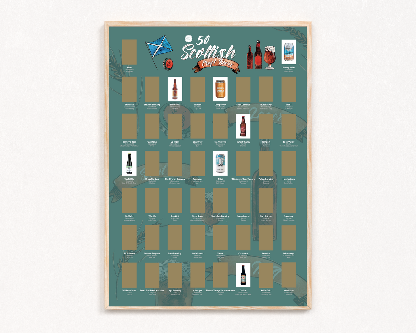 Scottish Craft Beer Scratch off Print