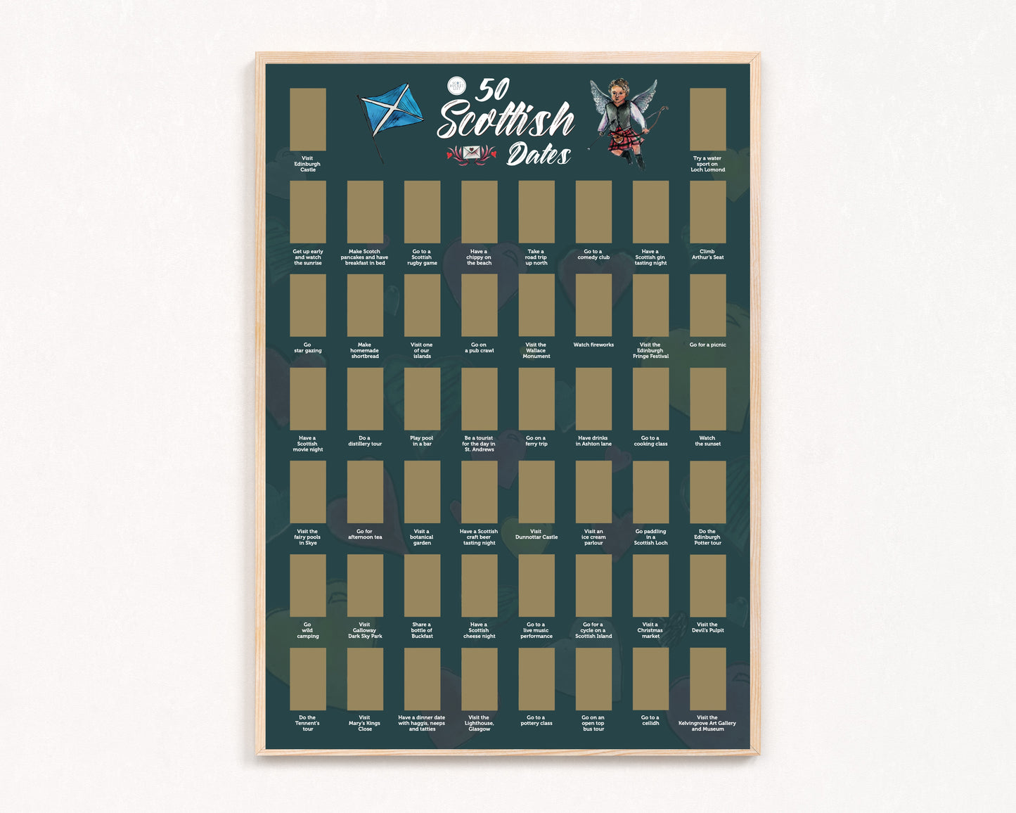 Scottish Dates Scratch off Print