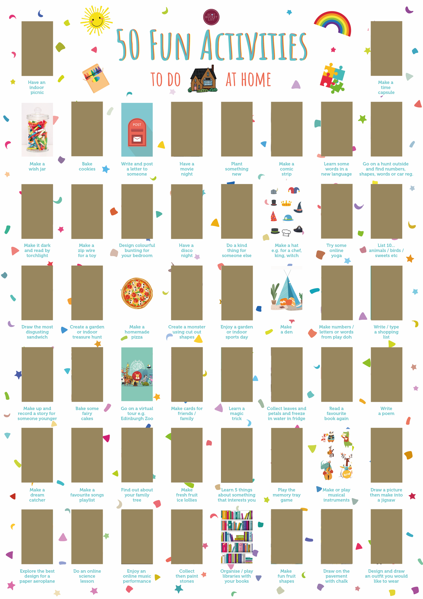 Kids Activities Scratch off Print