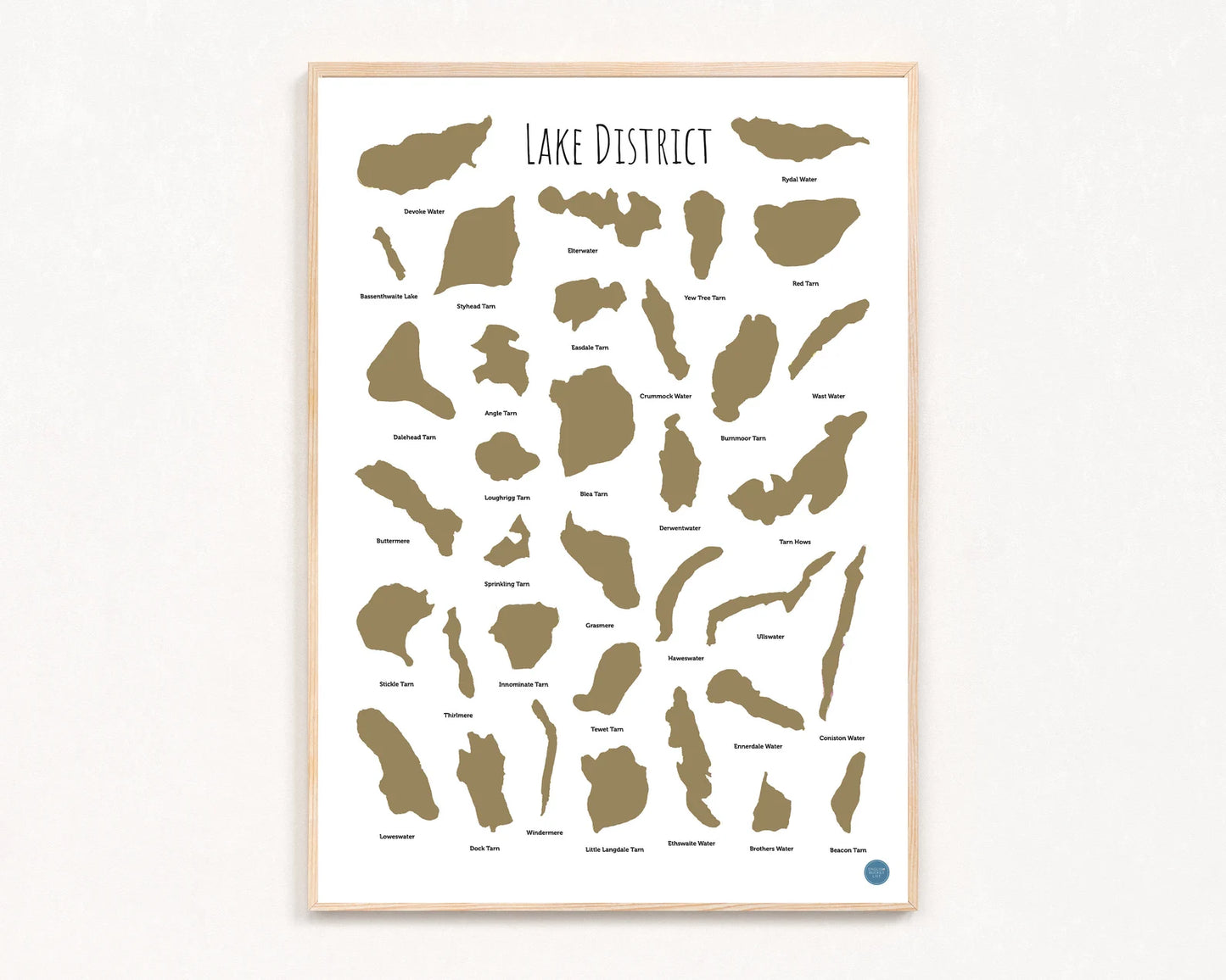 Lake District Scratch off Print