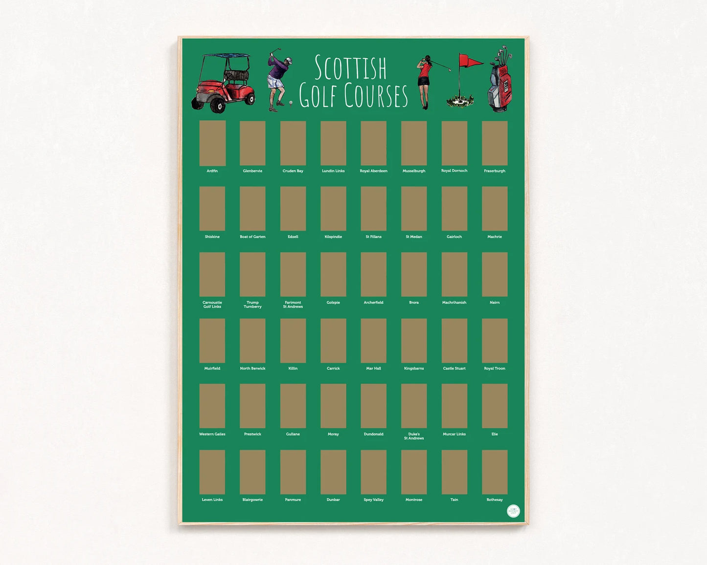 Scottish Golf Scratch off Print