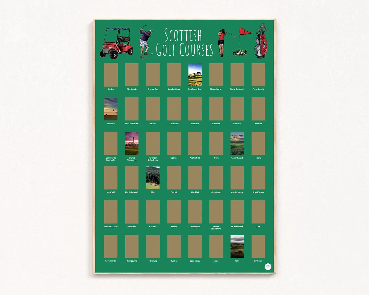 Scottish Golf Scratch off Print