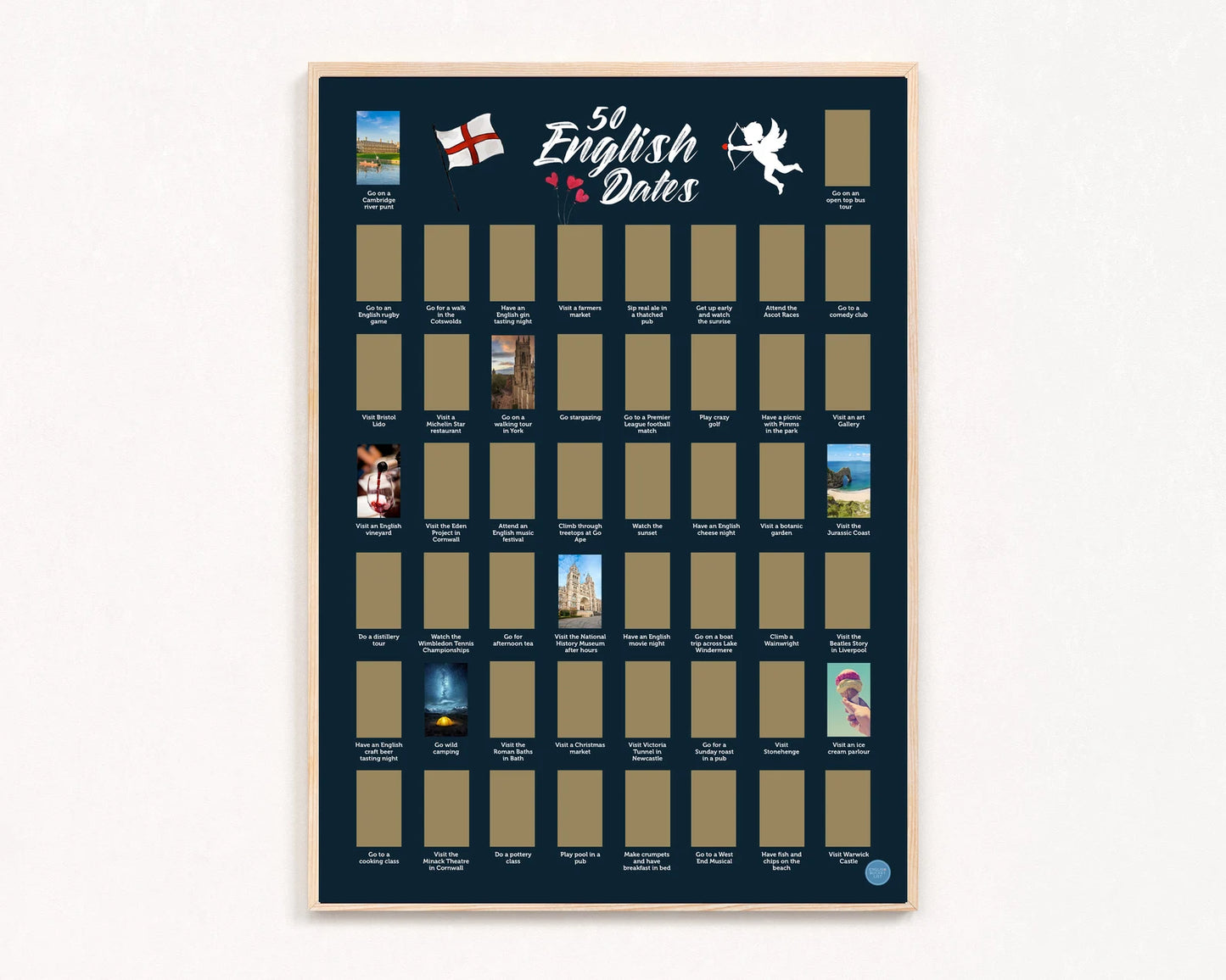English Dates Scratch off Print