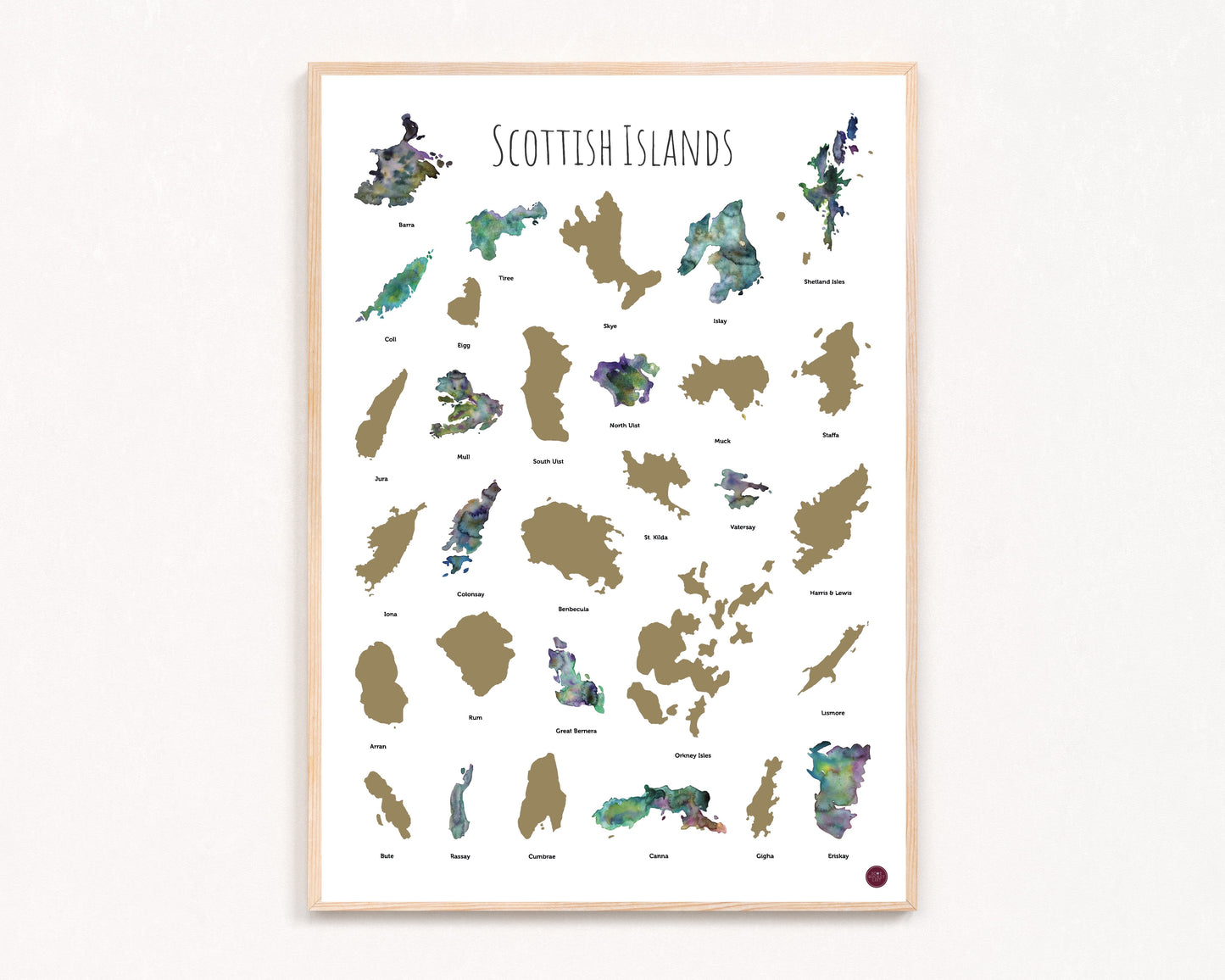 Scottish Islands Scratch off Print