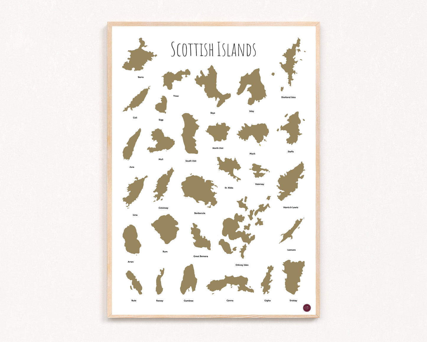 Scottish Islands Scratch off Print