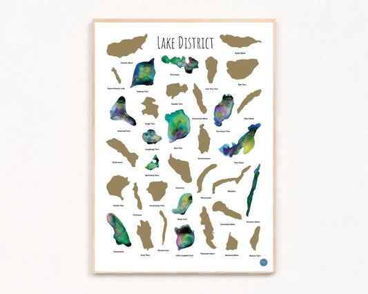 Lake District Scratch off Print