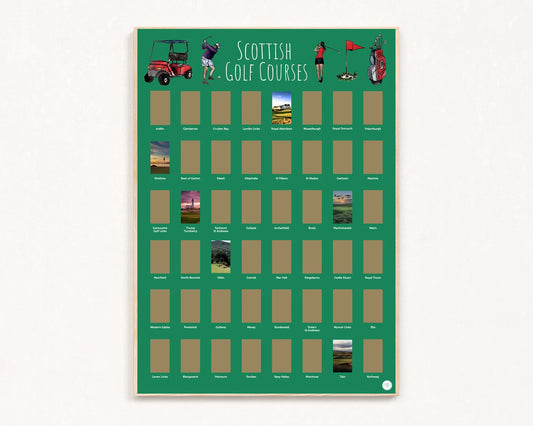 Scottish Golf Scratch off Print