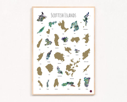 Scottish Islands Scratch off Print