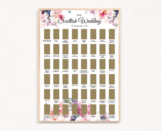 Scottish Wedding Planning Scratch off Print