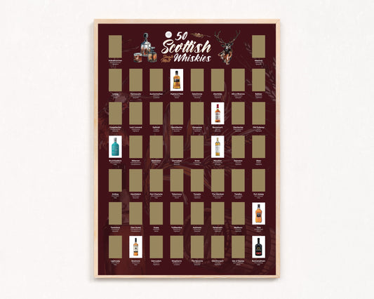 Scottish Whisky Scratch off Print